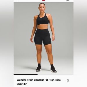 Wunder Train Contour Fit High Rise Short 6” Ribbed Black